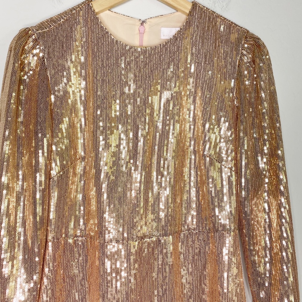 Rachel Parcell Sequin Long Sleeve Pink Ombré Dress Size XS - Picture 5 of 14
